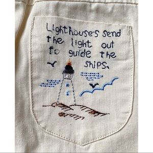 NWT Boys Chickeeduck Embroidered Lighthouse Pants Sz. 24 Months (100cm)